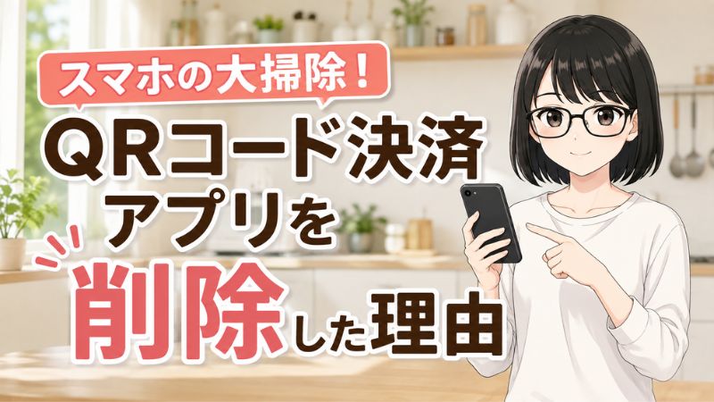スマホの大掃除！QR個0度決済アプリを削除した理由