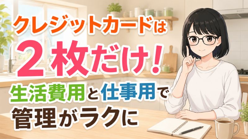 クレジットカード2枚で使い分け。生活費用と仕事用に分けた話