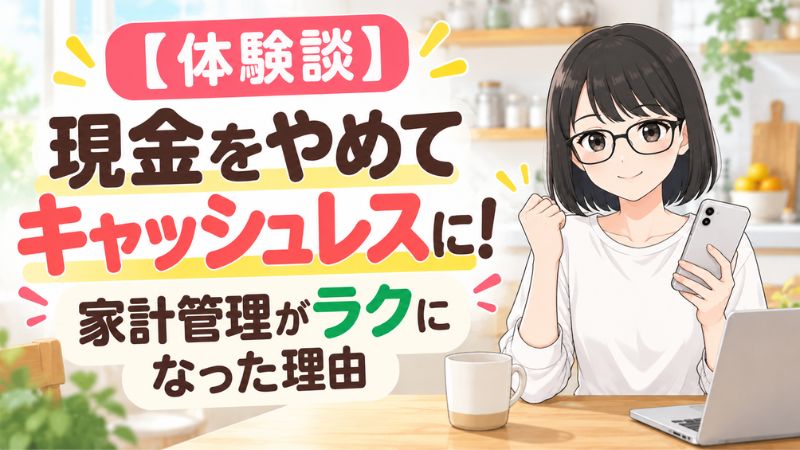 【体験談】現金をやめてキャッシュレスに！家計管理がラクになった理由
